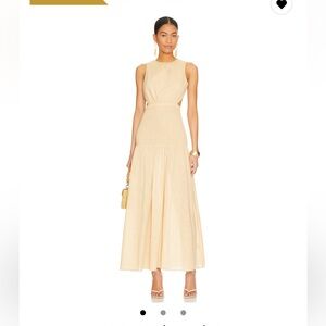 SNDYS Cream Halter Maxi Sundress